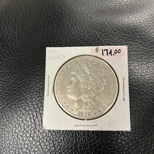 1879-S Morgan Silver Dollar 3rd Reverse EF40