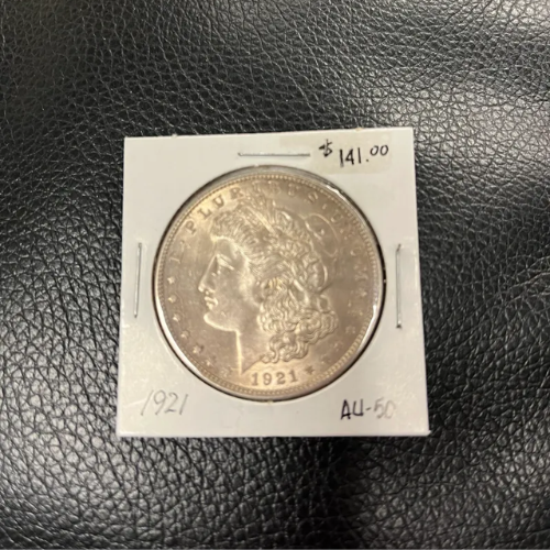 1921 Morgan Silver Dollar AU50