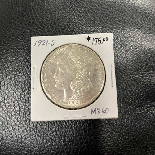 1921-S Morgan Silver Dollar MS60